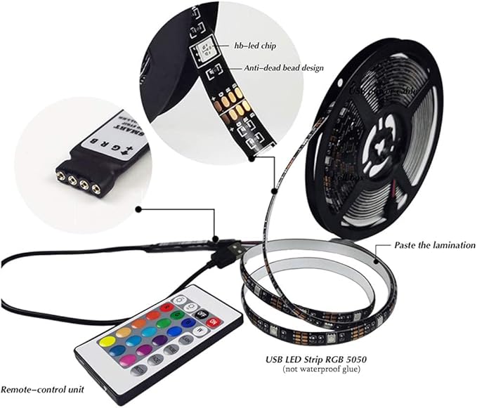 USB LED Strip Lights RGB 5050 Led Light Bluetooth App Control Flexible LED Lamp Ribbon For Room Decor TV BackLight Diode Tape