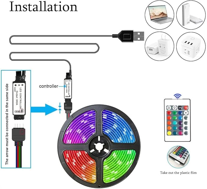 USB LED Strip Lights RGB 5050 Led Light Bluetooth App Control Flexible LED Lamp Ribbon For Room Decor TV BackLight Diode Tape