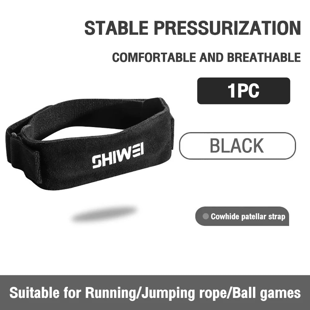 Leather Patellar Strap Knee Pads Support For Fitnes Sport Gym workouts Running Adjustable Band Knee Strap【1PC】