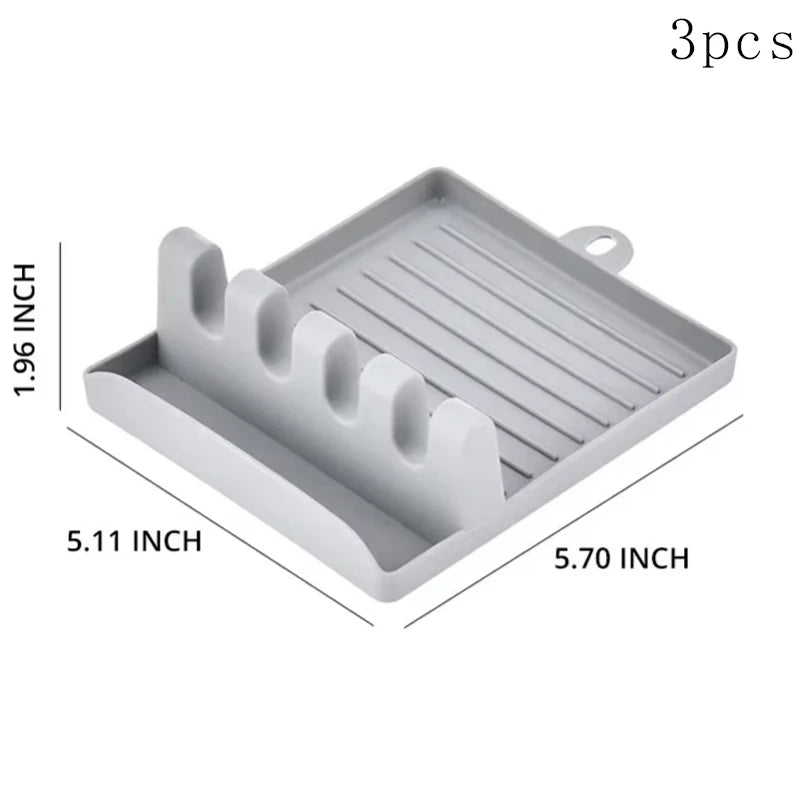 1Pcspatula Rack Pot Lid Rack Shelves Counter Top Shovel Spoon Shelf Soup Spoon Pad Put Soup Spoon Chopsticks Holder