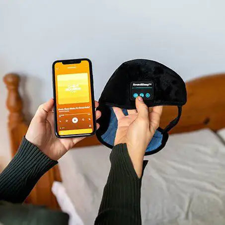 Sleep mask with Wireless headphones to block light and reduce noise
