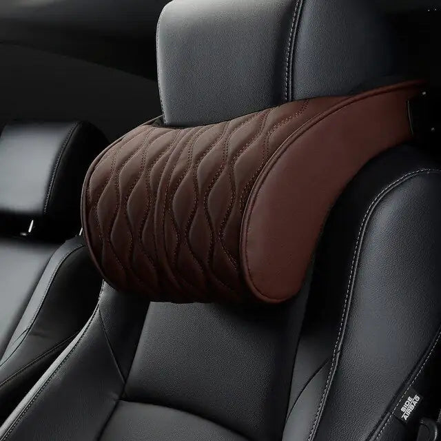 leather Car headrest, car neck pillow, backrest, car seat, universal car lumbar support set
