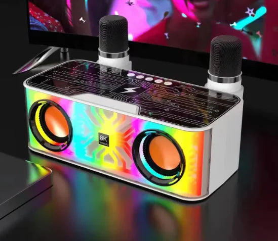 Phone charger Colorful Light Bluetooth Speaker Dual Speaker Outdoor Wireless Charger