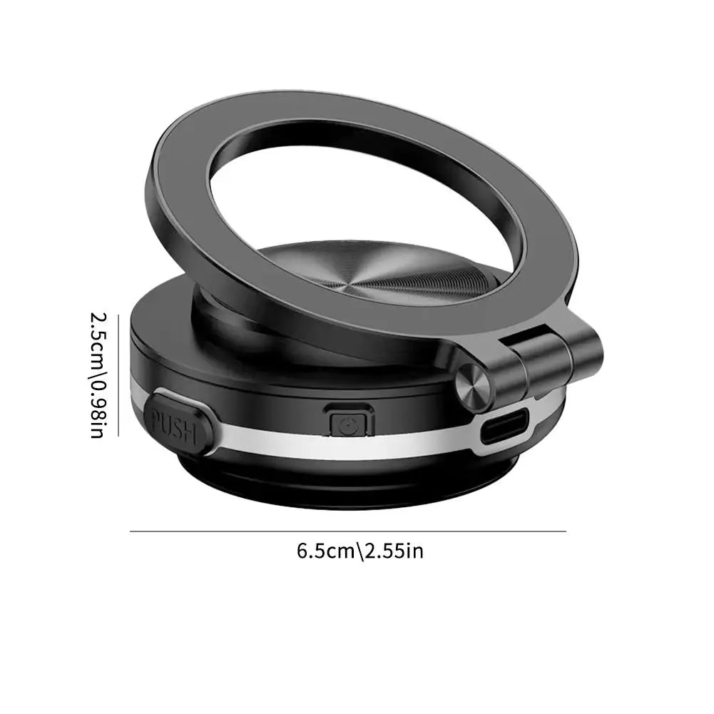 Vacuum Magnetic Suction Cup Folding Swivel Stand 360° Rotation For Magsafe Electric Vacuum Swivel Stand Electric Phone Holder